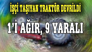 SARAYKÖY'DE TRAFİK KAZASI: 1'İ AĞIR 9 YARALI