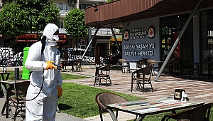 Sosyal yaşam merkezleri dezenfekte ediliyor