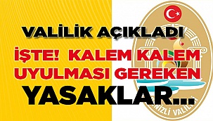 Denizli Valiliği yeni kararları açıkladı