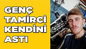 Genç tamirci kendini astı