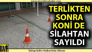 Terlikten sonra trafik konisi de silah sayıldı