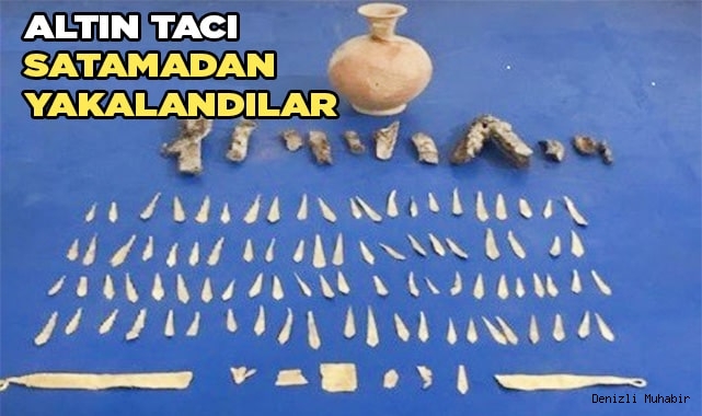Romalılardan kalma altın tacı satamadan yakalandılar