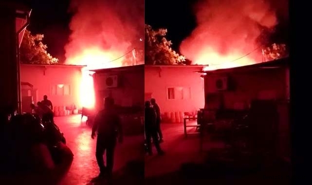 Devlet hastanesi çamaşırhanesinde çıkan yangın korkuttu