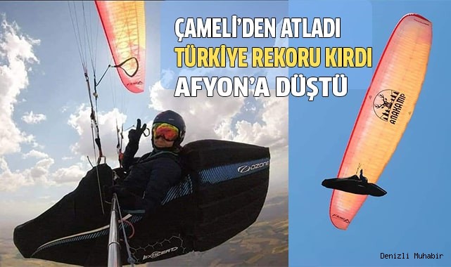 Yamaç Paraşütü Türkiye Kadınlar rekoru kırdı