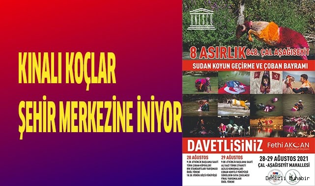 Kınalı koçlar şehir merkezine iniyor