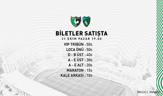 Altaş Denizlispor - Kocaelispor maçının biletleri satışa çıktı