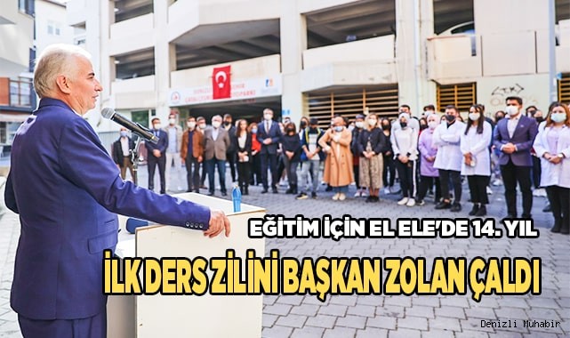 İlk ders zilini Başkan Zolan çaldı