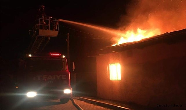 Müstakil ev alevlere teslim oldu
