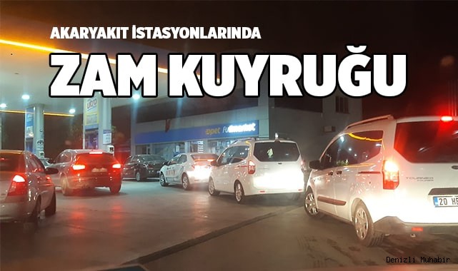 Akaryakıt istasyonlarında zam kuyruğu oluştu