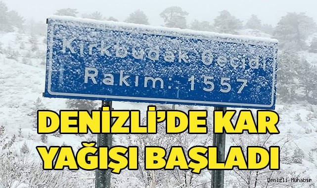 Denizli'de kar yağışı başladı