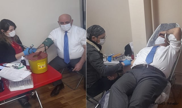 Buldan  Belediye Başkanı Şevik, kan bağışında bulundu