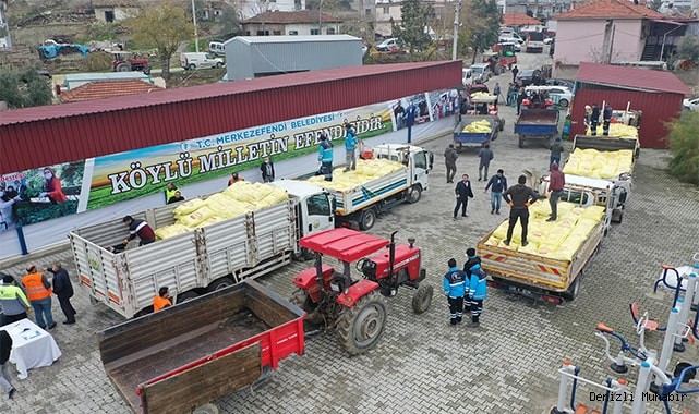 Denizli’de çiftçilere 100 ton gübre desteği