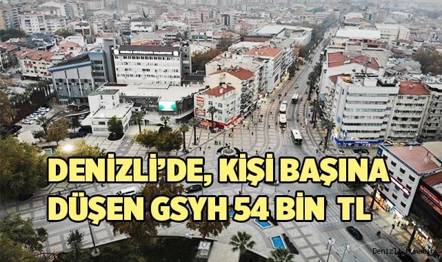 Denizli'de, kişi başına düşen  GSYH 54 bin  TL