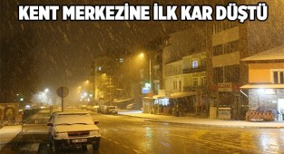 Kent merkezine ilk kar düştü