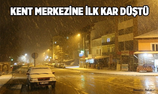 Kent merkezine ilk kar düştü