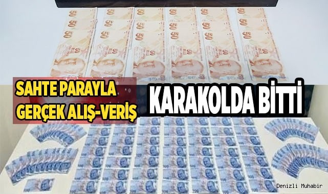 Sahte parayla alışveriş yaparken yakalandılar