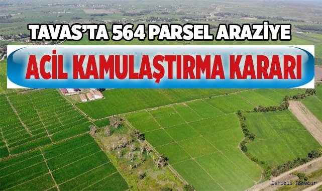 564 parsel araziye acil kamulaştırma kararı
