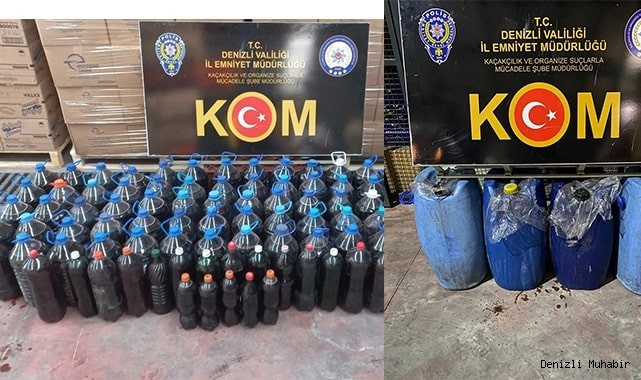 657 litre sahte alkolle yakalandılar