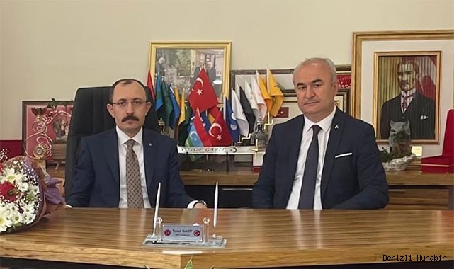 BAKAN MUŞ’TAN  ÜNİVERSİTE  ARKADAŞI MHP İL BAŞKANI YUSUF GARİP’E ZİYARET