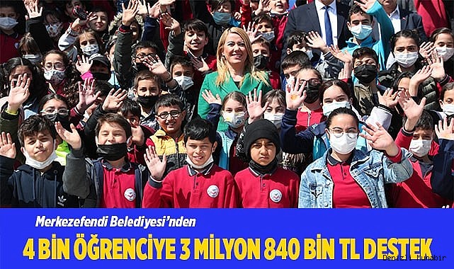 4 BİN ÖĞRENCİYE 3 MİLYON 840 BİN TL ÖĞRENİM DESTEĞİ SAĞLANDI