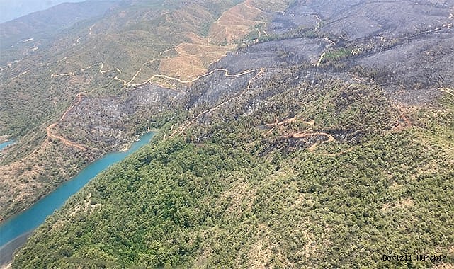 Emniyet'ten Marmaris’teki yangın söndürme çalışmalarına destek