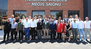 BAŞKAN ÖRKİ, YILMAZ VE YÖNETİMİNİ AĞIRLADI
