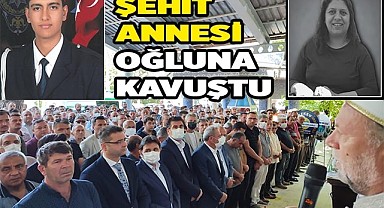 Şehit annesi oğluna kavuştu