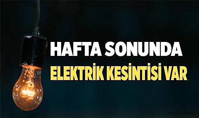 Denizli'de elektrik kesintisi