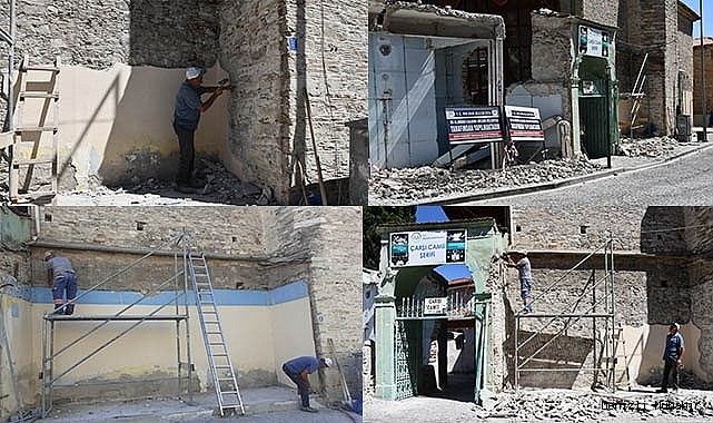 Tarihi Çarşı Caminin restorasyonu başladı