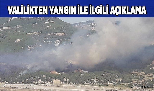 Valilikten yangın ile ilgili açıklama