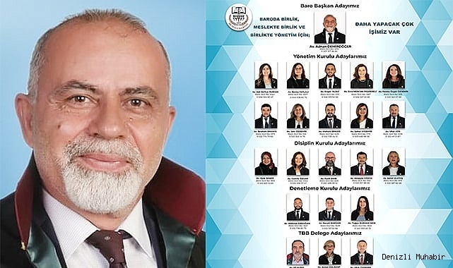 Denizli Barosu'nda mevcut yönetim güven tazeledi