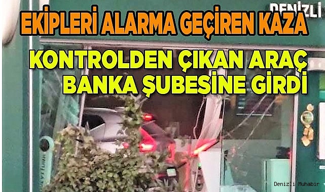 Bankaya dalan lüks araç ekipleri alarma geçirdi