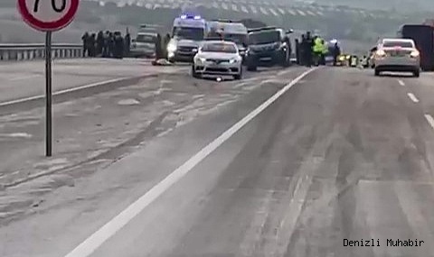Denizli’de servis aracı devrildi: 2 ölü, 12 yaralı
