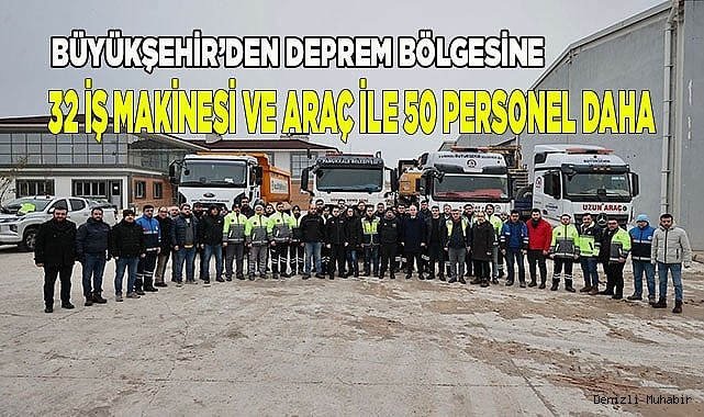 Büyükşehir deprem bölgesine bir ekip daha gönderdi