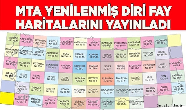 MTA yenilenmiş diri fay haritalarını yayınladı