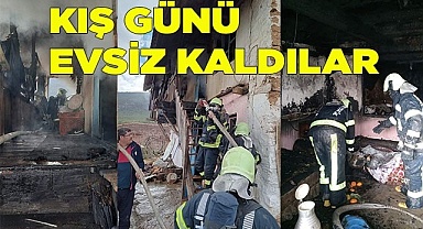 Yanan ev küle döndü