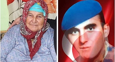 Şehit oğlunun yanına defnedildi