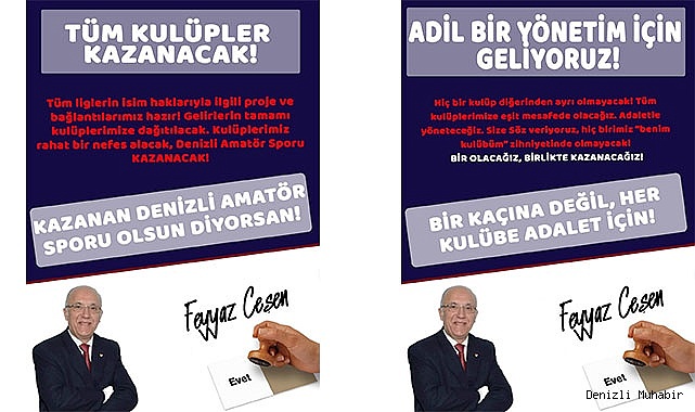 CEŞEN: “KAZANAN DENİZLİ AMATÖR FUTBOL AİLESİ OLSUN”