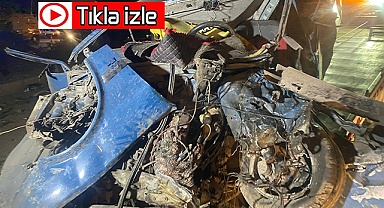 Karşı şeride geçen otomobil ortalığı savaş alanına çevirdi: 4 yaralı