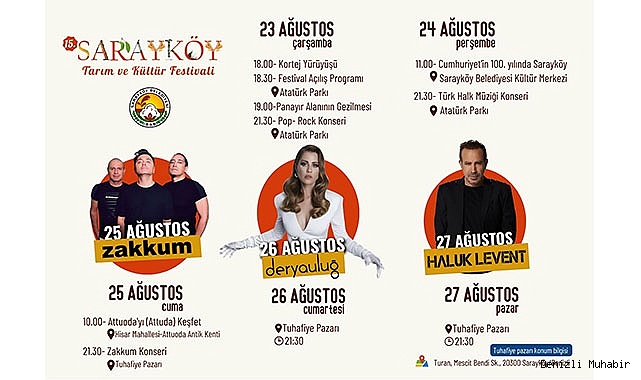 “Sarayköy Festivali” başlıyor