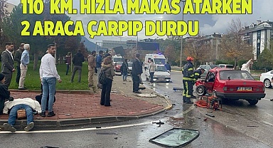 110 kilometre hızla makas atarken az daha canından oluyordu