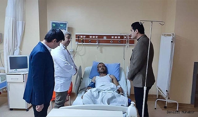 Başkan Güngör, maden kazasında yaralı olarak kurtulan Salman’ı ziyaret etti.