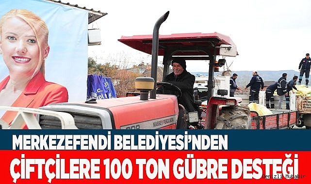ÇİFTÇİLERE 100 TON GÜBRE DESTEĞİ SAĞLADI