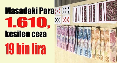 Masadaki Para 1.610, kesilen ceza 19 bin