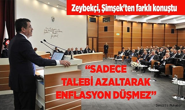 Zeybekçi, Sadece talebi azaltarak enflasyon düşmez