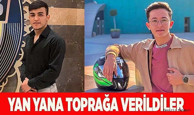 Motosiklet kazasında hayatını kaybeden iki genç yan yana toprağa verildi