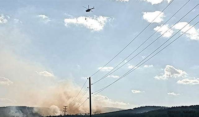 Çivril’deki yangında 8 hektar alan zarar gördü