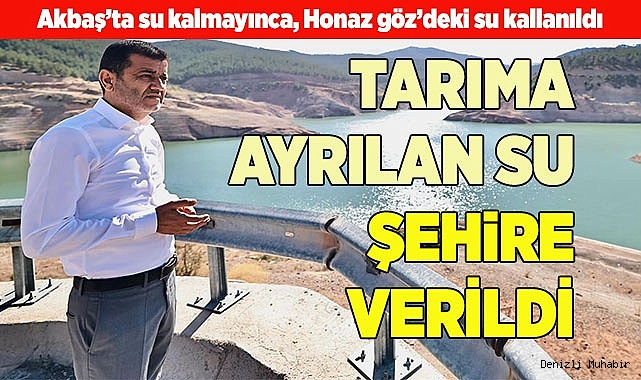 TARIMA AYRILAN SU ŞEHİRE VERİLDİ