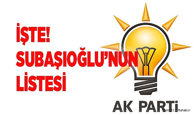 MUHAMMET SUBAŞIOĞLU'NUN LİSTESİ