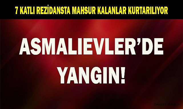 7 katlı rezidansta mahsur kalanlar kurtarılıyor